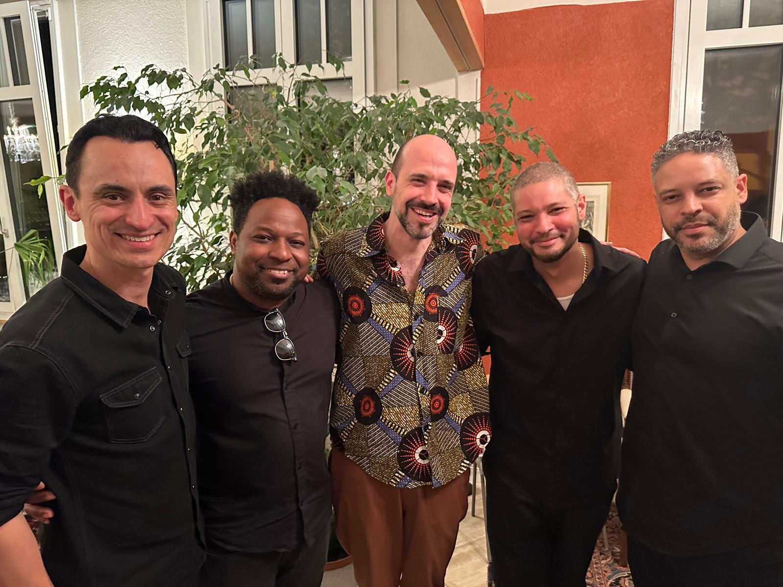 The five musicians of Claude Diallo Situation with Zaccai Curtis and Keisel Jiménez