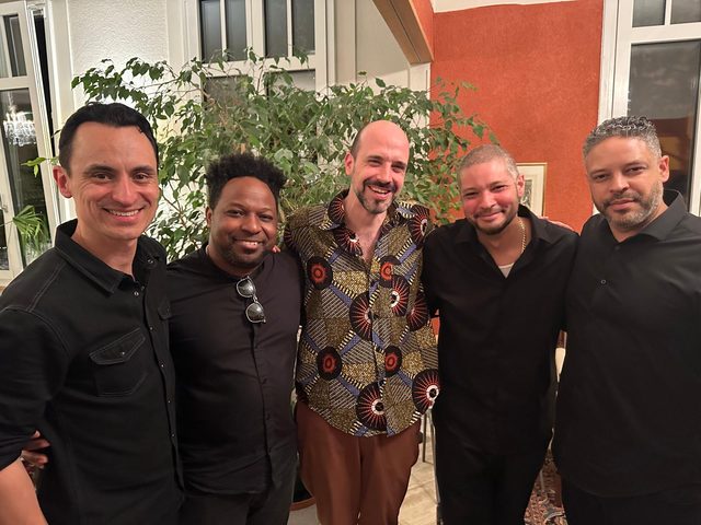 The five musicians of Claude Diallo Situation with Zaccai Curtis and Keisel Jiménez